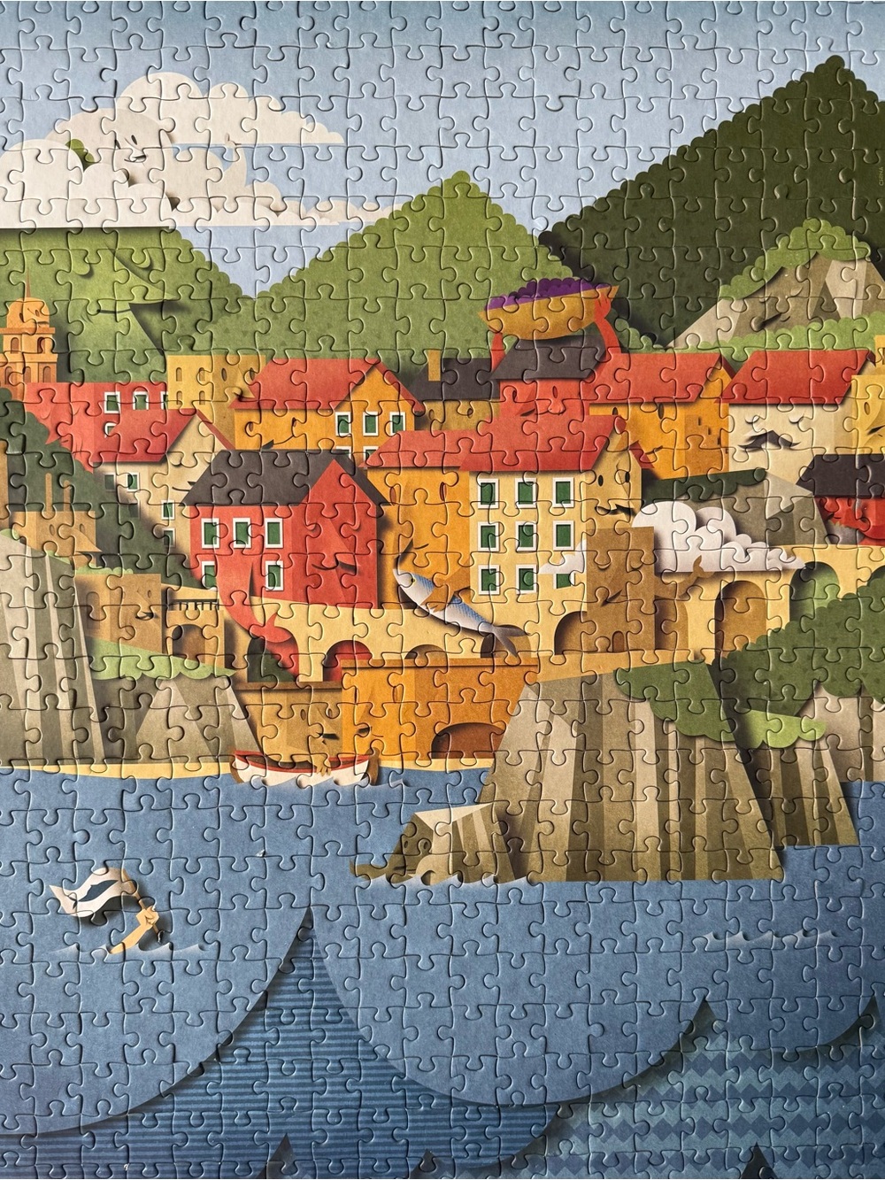 2 Puzzles, 500 Piece Galison Life Lessons & Fred Le Cinque Bomboland Complete - Picture 12 of 16